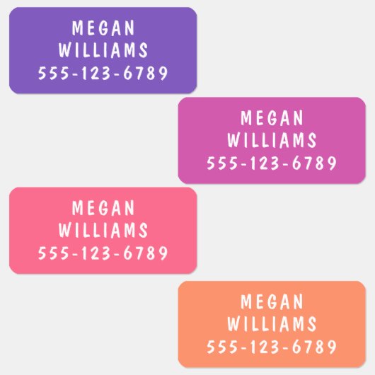 Einfache, moderne Personalisierte Namensverkleidun Etiketten (Gruppe)