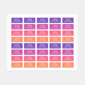 Einfache, moderne Personalisierte Namensverkleidun Etiketten (Blatt)