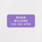 Einfache, moderne Personalisierte Namensverkleidun Etiketten (Design 1)