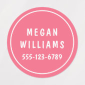 Einfache, moderne Personalisierte Namensverkleidun Etiketten (Design 1)