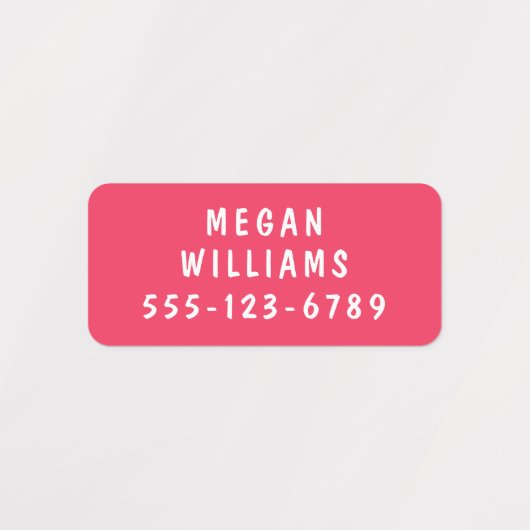 Einfache, moderne Personalisierte Namensverkleidun Etiketten (Design 2)