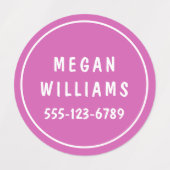 Einfache, moderne Personalisierte Namensverkleidun Etiketten (Design 2)