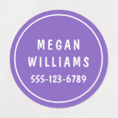 Einfache, moderne Personalisierte Namensverkleidun Etiketten (Design 1)