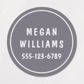 Einfache, moderne Personalisierte Namensverkleidun Etiketten (Design 1)