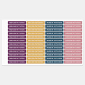 Einfache, moderne Personalisierte Namensverkleidun Etiketten (Blatt)