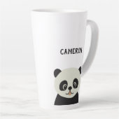 Einfache moderne Personalisierte Niedliche Panda C Milchtasse (Rechte Ecke)