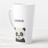 Einfache moderne Personalisierte Niedliche Panda C Milchtasse (Linke Ecke)