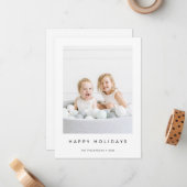 Einfache moderne Personalisierte Urlaubskarte Mitteilungskarte (Vorderseite/Rückseite Beispiel)