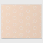 Einfache moderne Pfirsich/Apricot Weihnachtsfeier Geschenkpapier (Flach)