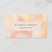 Einfache moderne Pfirsichfarben Visitenkarte (Vorderseite)