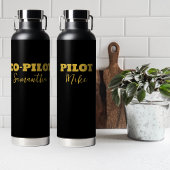 Einfache moderne PILOT-Typografie, Gold Black, kun Trinkflasche