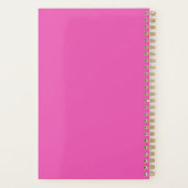 Einfache moderne Pink Girly Bold Typografie Planer (Rückseite)