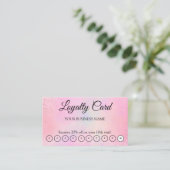 Einfache, moderne Pink Loyalty QR Code Business Ca Visitenkarte (Stehend Vorderseite)