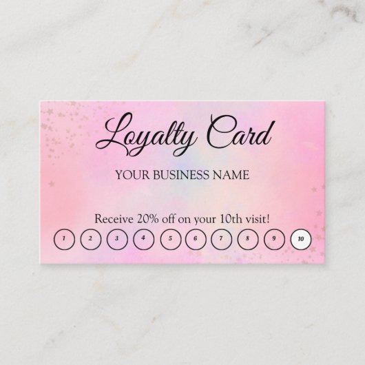 Einfache, moderne Pink Loyalty QR Code Business Ca Visitenkarte (Vorderseite)