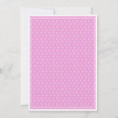 Einfache moderne Pink Star Pattern Kinderdusche Einladung (Rückseite)