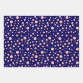 Einfache, moderne Pink- und Pfirsichpolka-Stelle Geschenkpapier Set (Vorderseite 3)