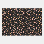Einfache, moderne Pink- und Pfirsichpolka-Stelle Geschenkpapier Set (Vorderseite 2)