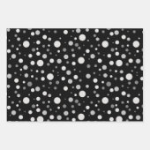 Einfache moderne Platinsilber Graue Polka Dot Geschenkpapier Set (Vorderseite 2)