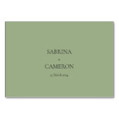 Einfache moderne Platzkarte Tischnummer (Rückseite)