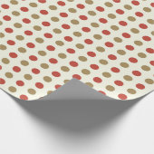 Einfache moderne Polka Dot Pattern Weihnachtsfeier Geschenkpapier (Ecke)