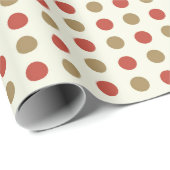 Einfache moderne Polka Dot Pattern Weihnachtsfeier Geschenkpapier (Rolleneckpunkt)