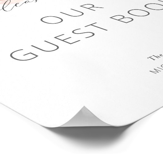 Einfache, moderne Pony signiert unser Gästebuchsch Poster (Ecke)