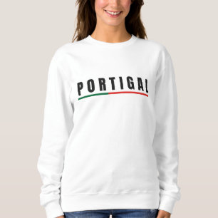 Einfache Moderne Portugal Art Letter Flag Souvenir Sweatshirt