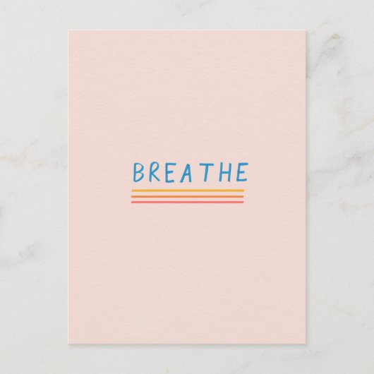 Einfache, moderne Postkarte "atmen" (Vorderseite)