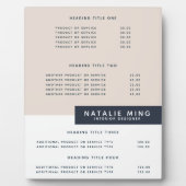 Einfache Moderne | Preise und Dienstleistungen Dis Fotoplatte (Vorderseite)