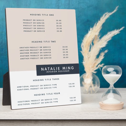 Einfache Moderne | Preise und Dienstleistungen Dis Fotoplatte (Seite)