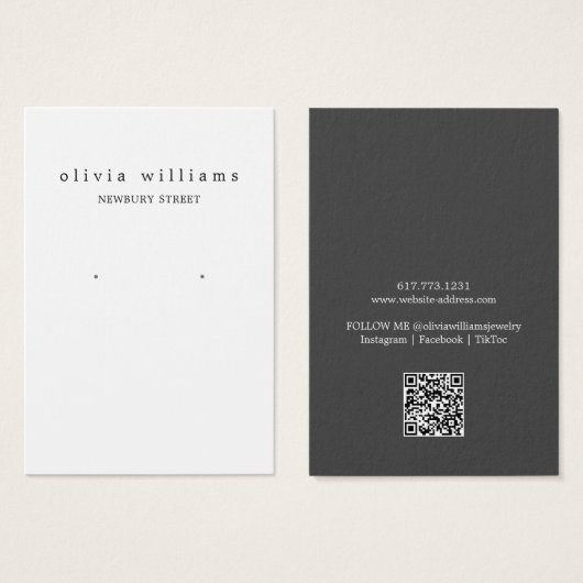 Einfache, moderne QR-Code-Erinnerungs-Display-Kart (Vorne & Hinten)