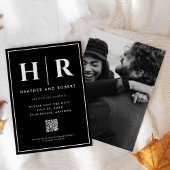 Einfache moderne QR-Code für das Hochzeitssymbol Save The Date