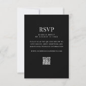 Einfache moderne QR-Code-Hochzeit RSVP Karte (Vorderseite)