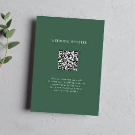 Einfache, moderne QR Code Hochzeitsdetails Begleitkarte
