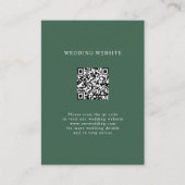 Einfache, moderne QR Code Hochzeitsdetails Begleitkarte (Vorderseite)