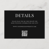 Einfache moderne QR-Code-Hochzeitsdetails Begleitkarte (Vorderseite)