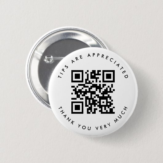 Einfache moderne QR Code Tipp Button (Vorne & Hinten)