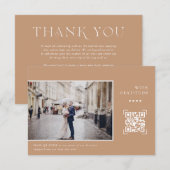 Einfache moderne QR-Codes | Wedding Foto Vielen Da Dankeskarte (Vorne/Hinten)