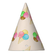 Einfache moderne Rainbow-Eis-Geburtstagsparty Partyhütchen (Rechts)