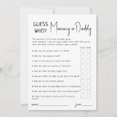 Einfache, moderne Ratgeber, wer Mama- oder Daddy-K Einladung (Vorderseite)