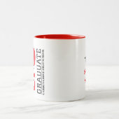 Einfache moderne RED Abschluss Keramik Tasse (Mittel)
