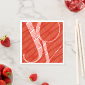 Einfache moderne Red Pattern Weihnachtsfreude Serviette (Beispiel)