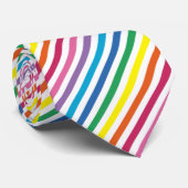 Einfache moderne Regenbogenfarben Muster Streifen Krawatte (Gerollt)