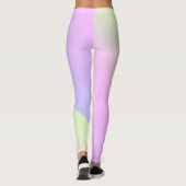 Einfache moderne Regenbogenfarben Wasserfarbe Leggings (Rückseite)