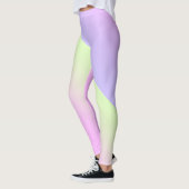 Einfache moderne Regenbogenfarben Wasserfarbe Leggings (Links)