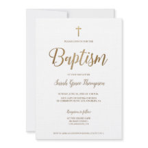 Einfache, moderne, reine, weiße Cross-Girl-Taufe