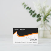 Einfache moderne Reinigungsleistung Visitenkarte (Stehend Vorderseite)