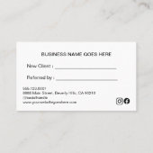 Einfache moderne Reklame an Freunde, benutzerdefin Treuekarte (Rückseite)