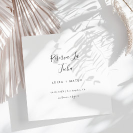 Einfache moderne Reserva La Fecha | Spanisch Schwa Save The Date