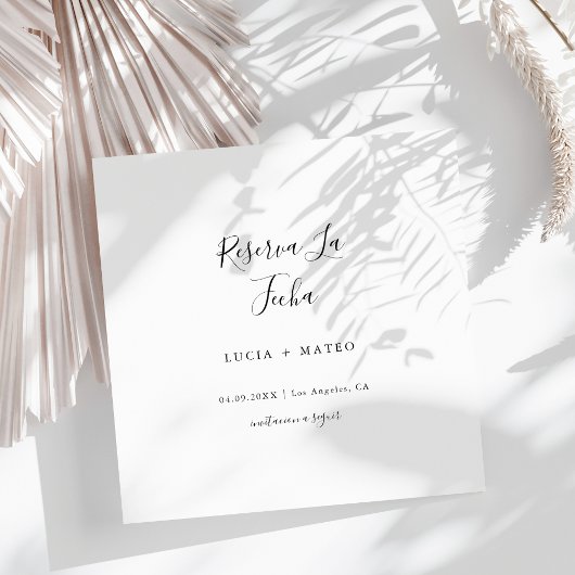 Einfache moderne Reserva La Fecha | Spanisch Schwa Save The Date